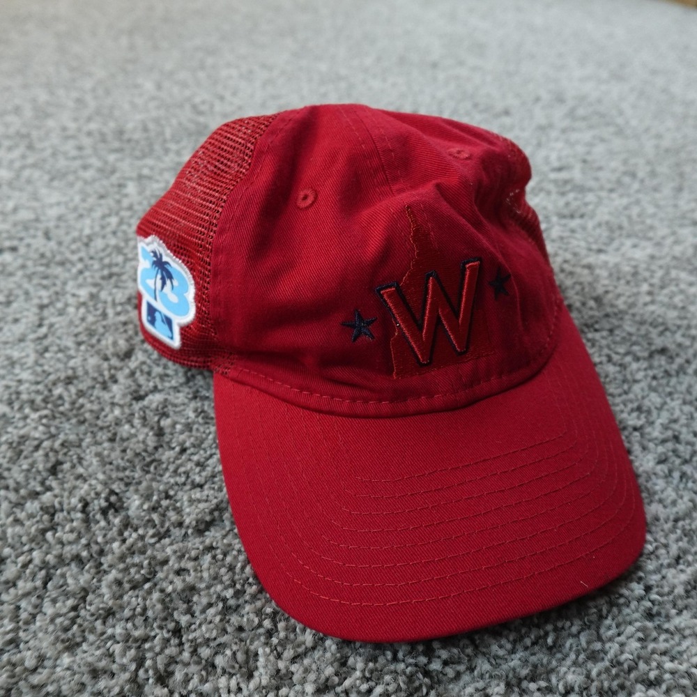 Washington Nationals Hat Cap Mens One Size Red MLB Baseball New Era Strap Back